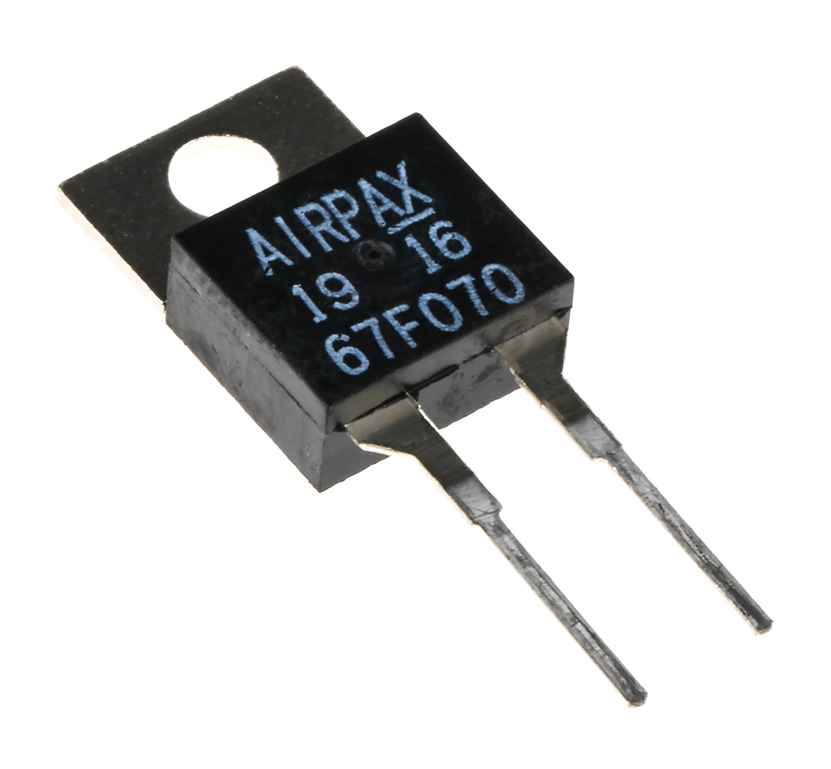 Sensata Airpax Bi-Metallic Thermostat, Closes at +70°C, +130°C Max, NO, Automatic Reset, PCB Mount