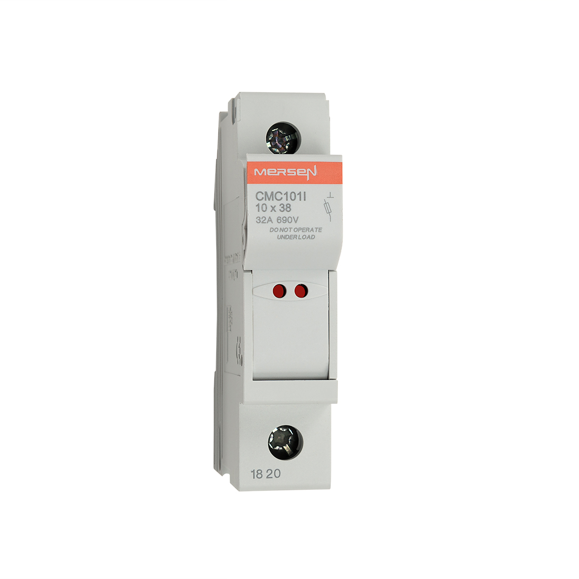 Mersen 32A Rail Mount Fuse Holder for 10 x 38mm Fuse, 1P, 690V ac