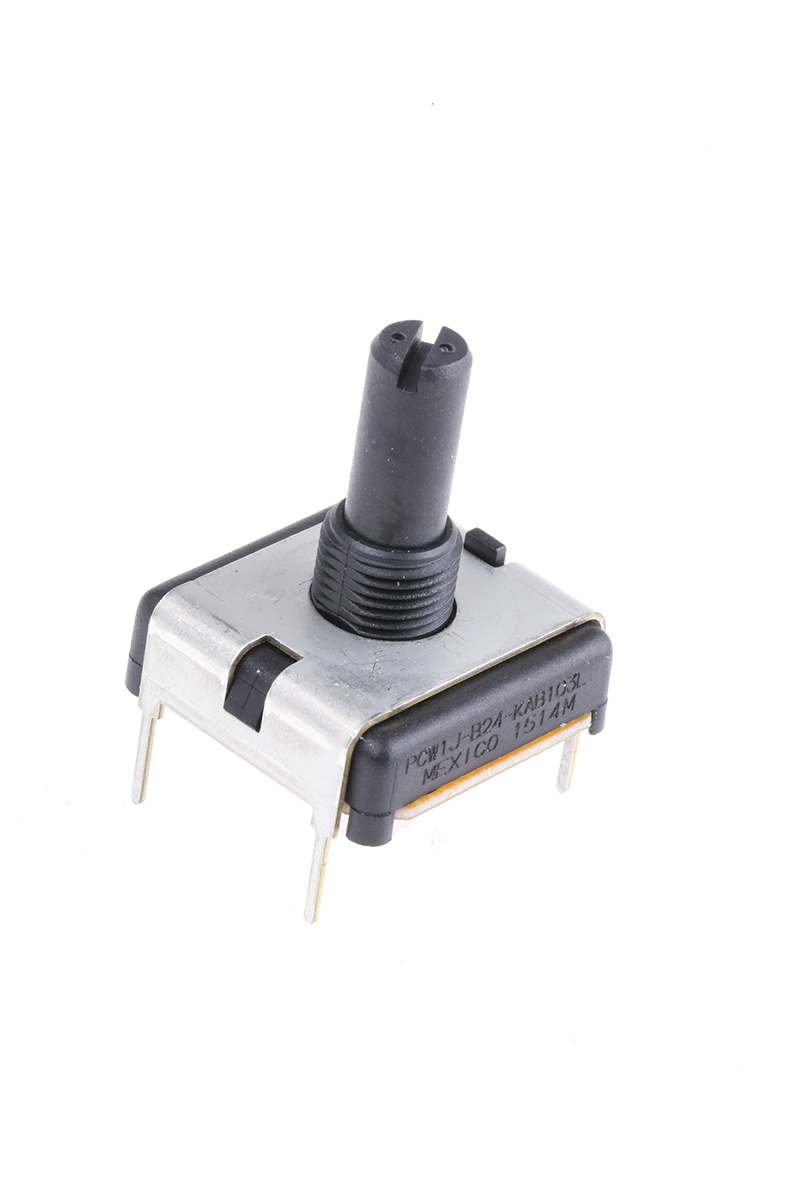 Bourns PC 10kΩ Rotary Potentiometer 1-Gang, Panel Mount (Through Hole), PCW1J-B24-KAB103L