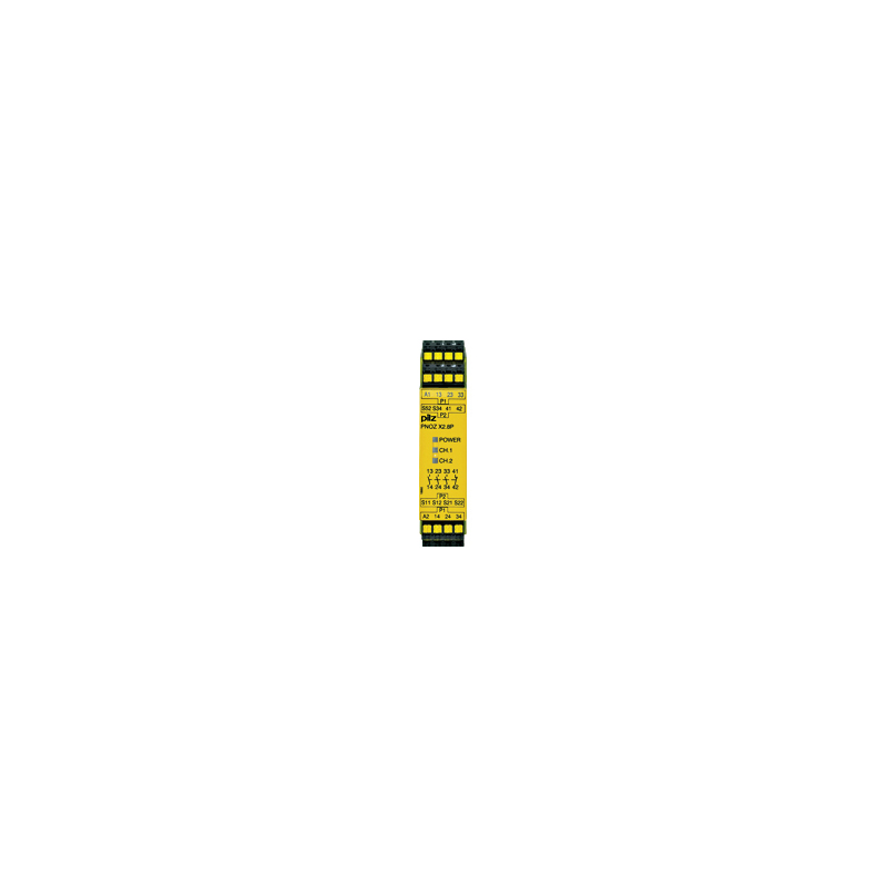 Pilz 787302 1 Auxiliary Contacts Safety Relay 24V ac/dc, Single/Dual-Channel 3 Safety Contacts