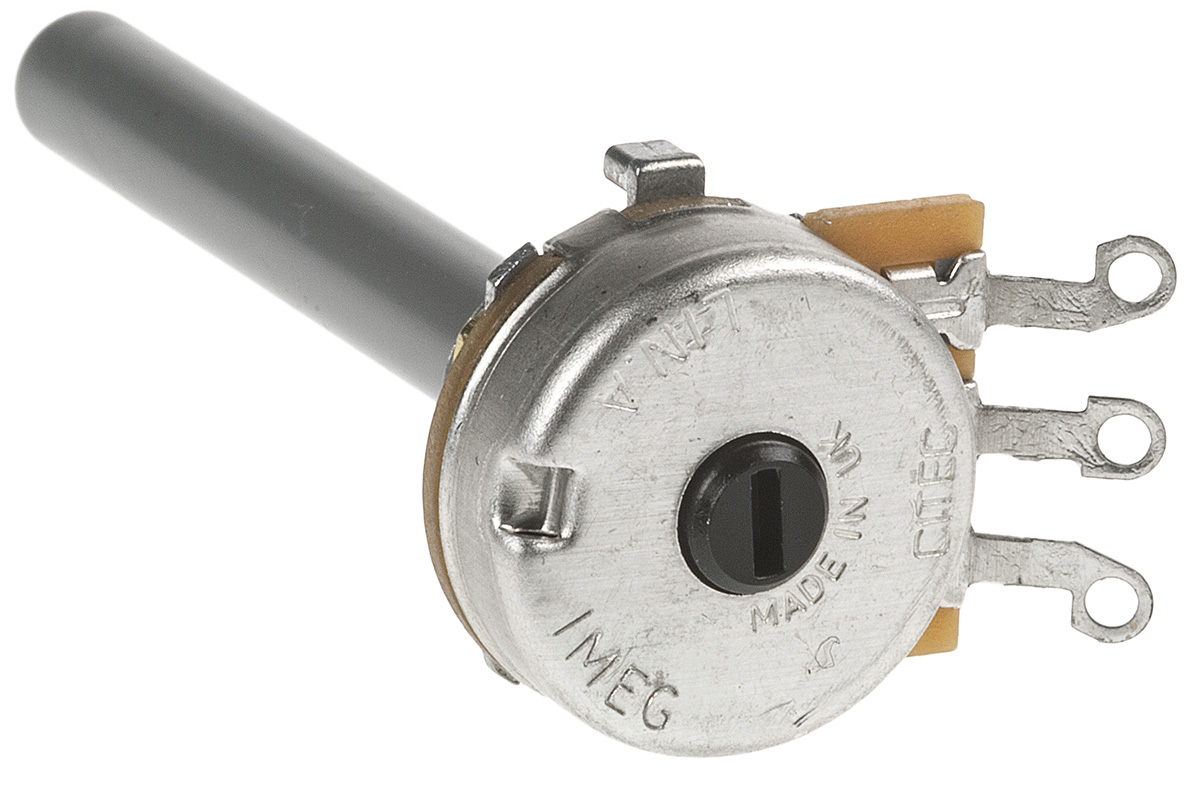 TE Connectivity 23 1MΩ Rotary Potentiometer 1-Gang Panel Mount, 1623767-2