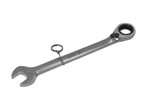SAM Combination Ratchet Spanner, 11mm, 7/16in, Metric, Height Safe, Double Ended, 165.3 mm Overall