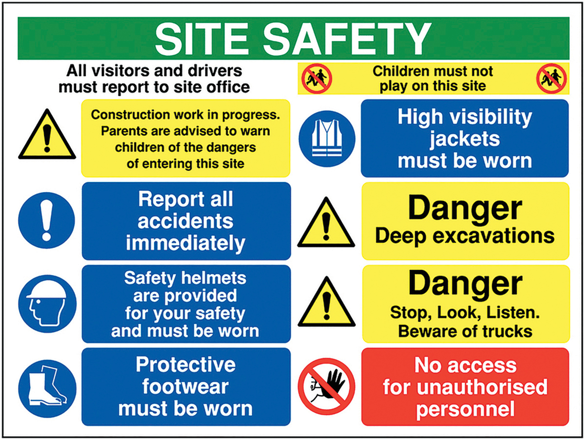 Safety Poster, PP, English, 600 mm, 800mm