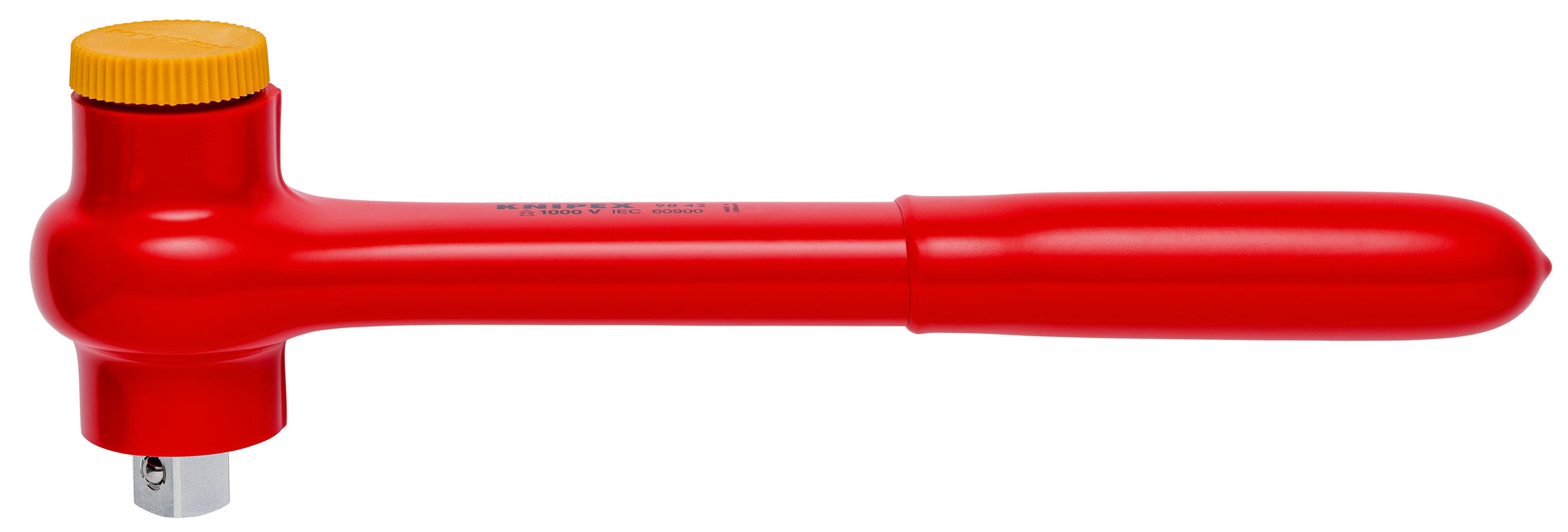Knipex 1/2 in Square Ratchet with Reversible Ratchet Handle, 265 mm Overall