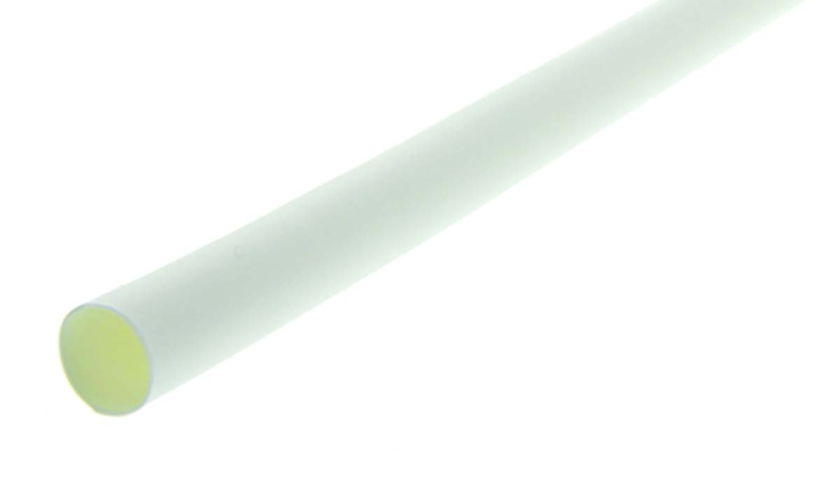 TE Connectivity Heat Shrink Tubing, White 4.8mm Sleeve Dia. x 300m Length 2:1 Ratio, CGPT Series