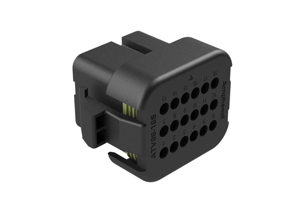 Amphenol Industrial, ATV Automotive Connector Plug Black 18 Way ATV06-18SB-RR01