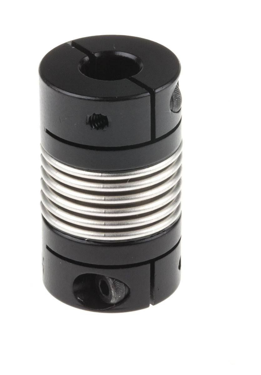 Ruland Bellows Coupling, 15mm Outside Diameter, 6mm Bore, 27.2mm Length Coupler