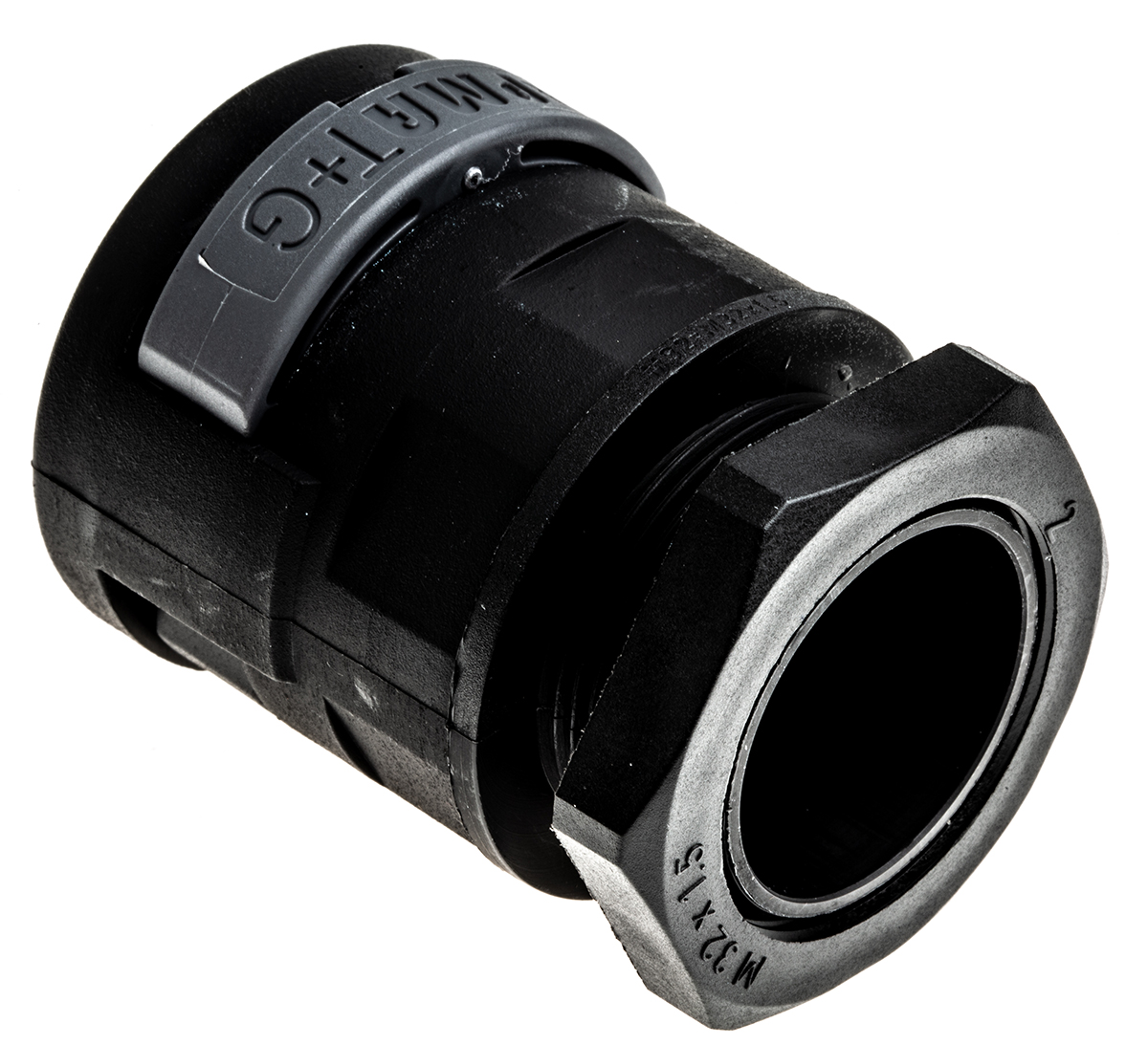 PMA Straight, Conduit Fitting, 29mm Nominal Size, M32, PA 6, Black IP68 rating