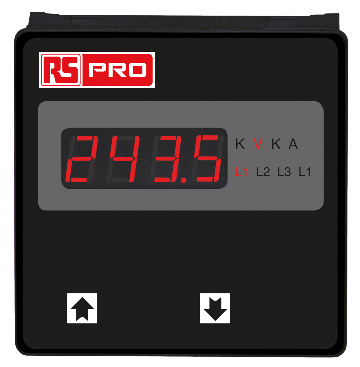 RS PRO Digital Voltmeter AC, LED Display 4-Digits ±0.5 + 1 Digit %