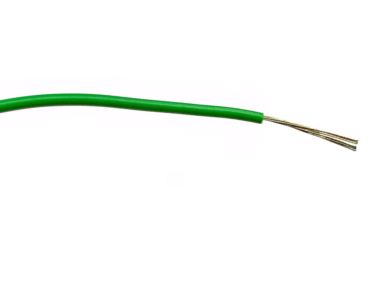 RS PRO Green 0.2mm² Hook Up Wire, 24 AWG, 7/0.2 mm, 100m, PVC Insulation