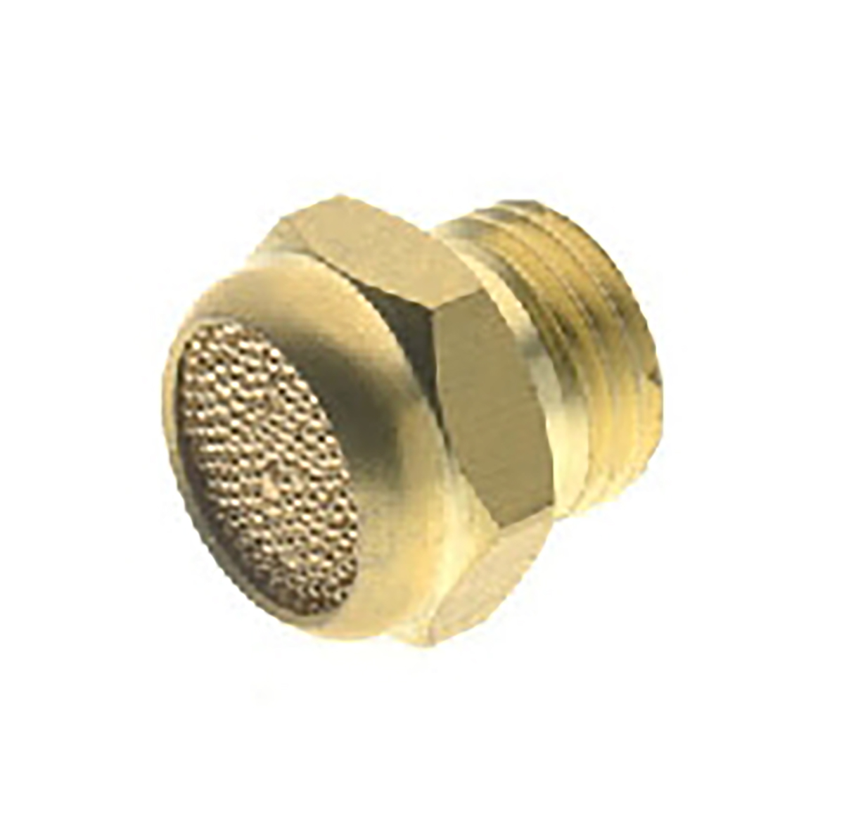 RS PRO Brass 12bar Pneumatic Silencer, Threaded, G 1/8 Male