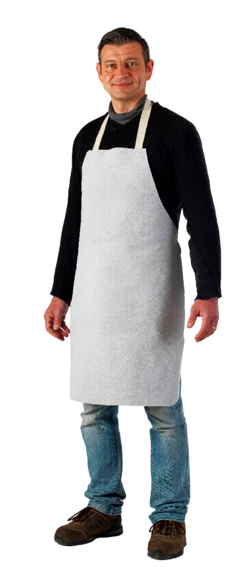 Coverguard Grey Reusable Natural Cow Split Leather Apron, 1.2m