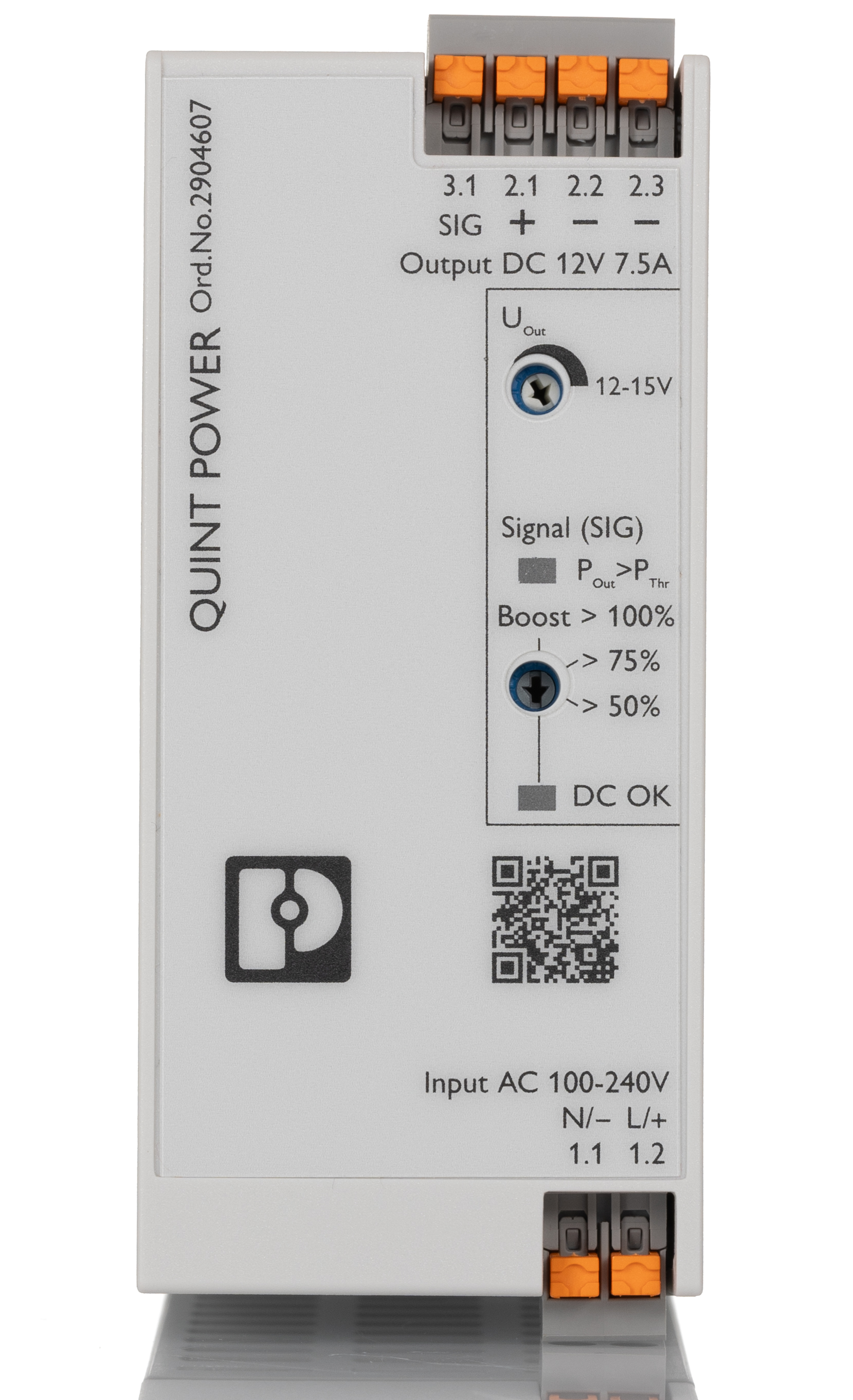 Phoenix Contact QUINT POWER Switched Mode DIN Rail Power Supply, 100 → 240 V ac / 110 → 250V dc ac, dc