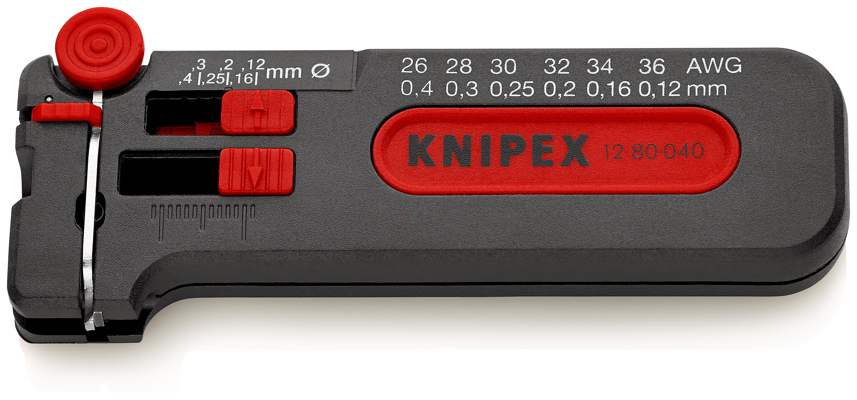 Knipex 12 80 040 Series Mini stripping tool, 0.12 mm² Min, 0.4 mm² Max, 100 mm Overall