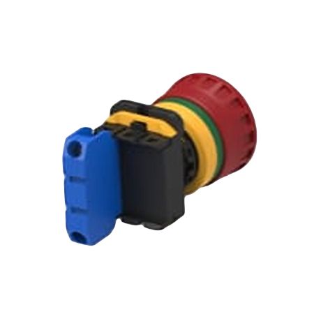 TE Connectivity PBES22 Series Emergency Stop Push Button, Panel Mount, 22.3mm Cutout, 1NO, IP20, IP65
