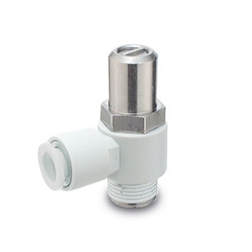 SMC AS1F-T Series Threaded Fitting, M5 Inlet Port x Tube Outlet Port x 4mm Tube Outlet Port, AS Series