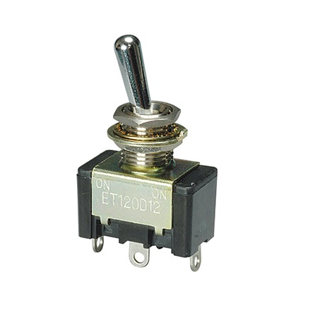 Nidec Components Toggle Switch, PCB Mount, On-On, SPDT, Solder Terminal