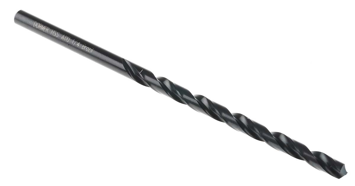 Dormer A110 Series HSS Twist Drill Bit, 6.35mm Diameter, 148 mm Overall