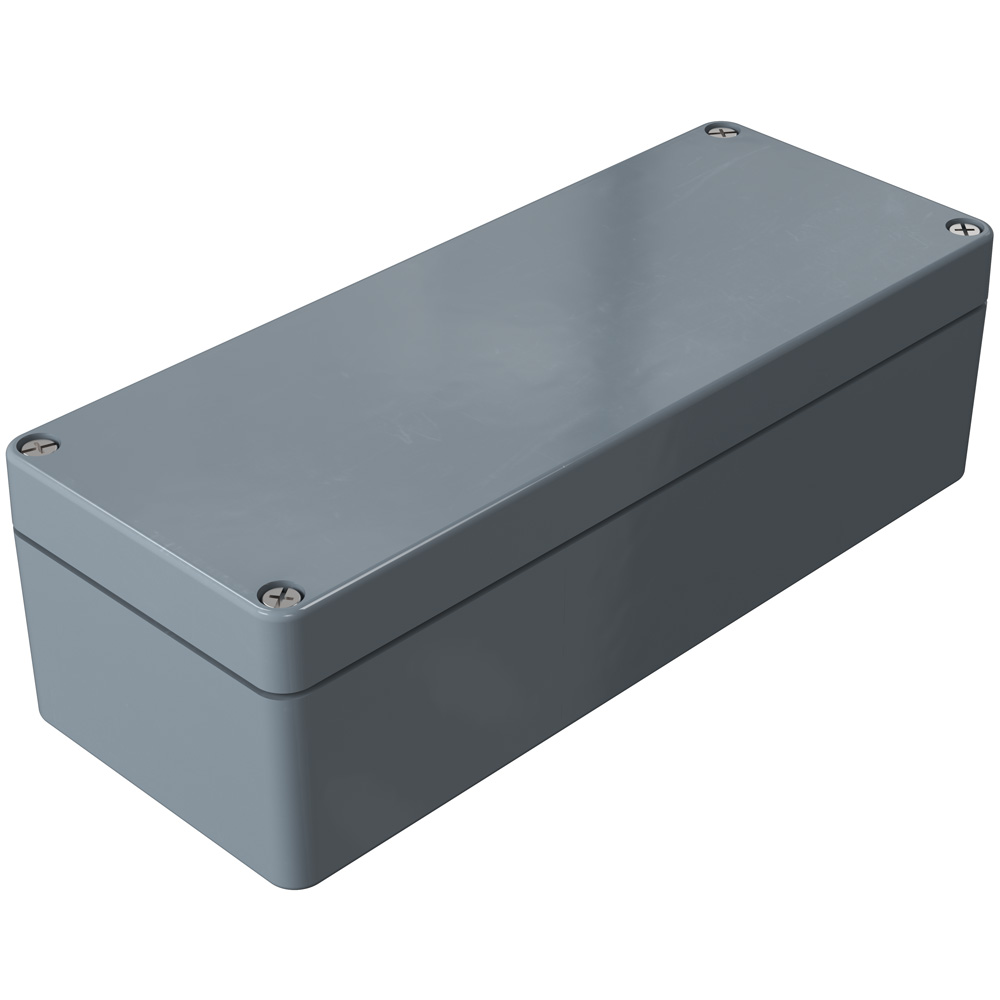 Rose Polyester Standard Series Grey Glass Fibre Reinforced Polyester Enclosure, IP66, IK08, Grey Lid, 190 x 75 x 55mm