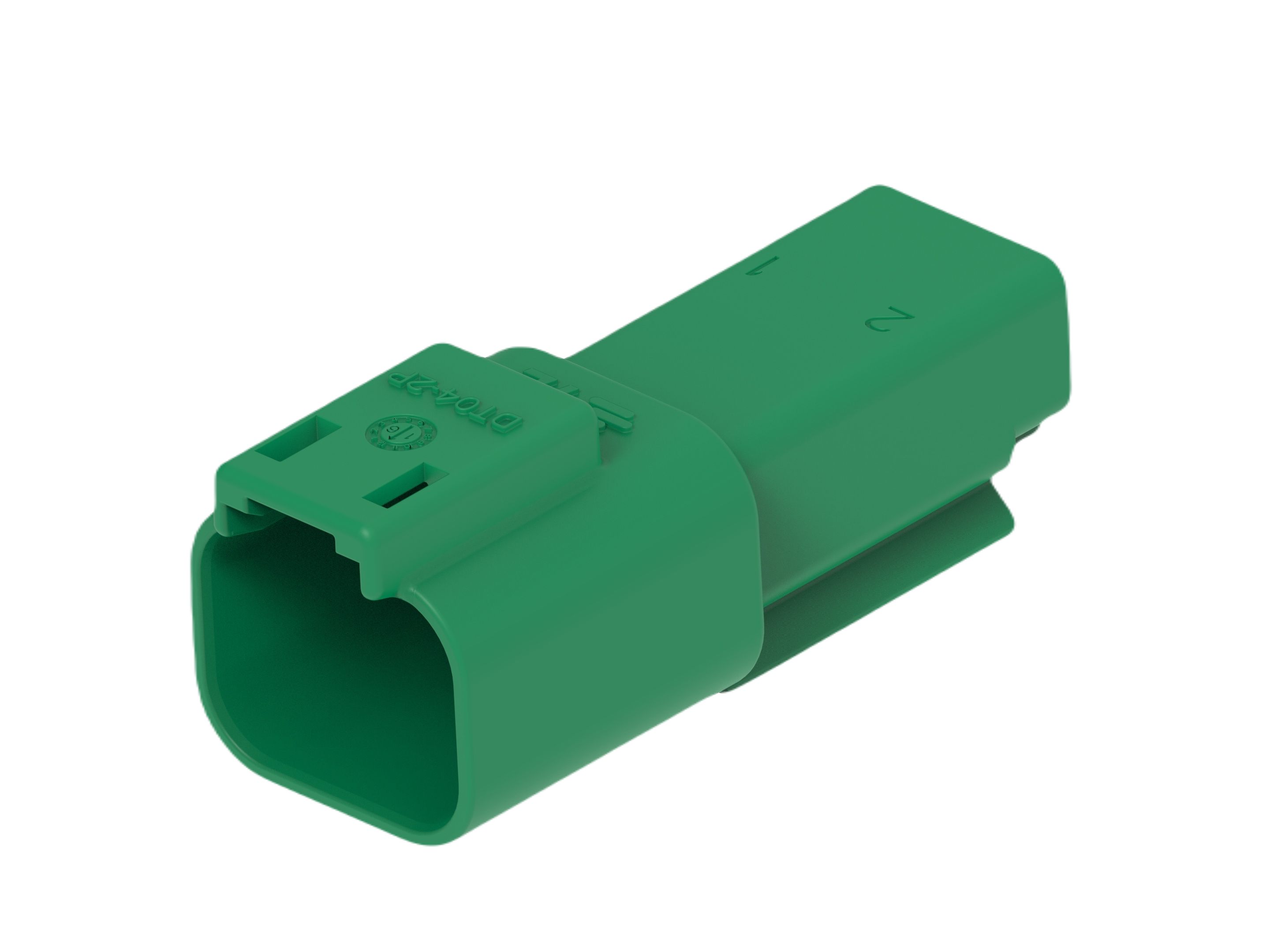 TE Connectivity, DT04-2P Automotive Connector Plug Green Cable 2 Way, Cable Termination DT04-2P-TE03