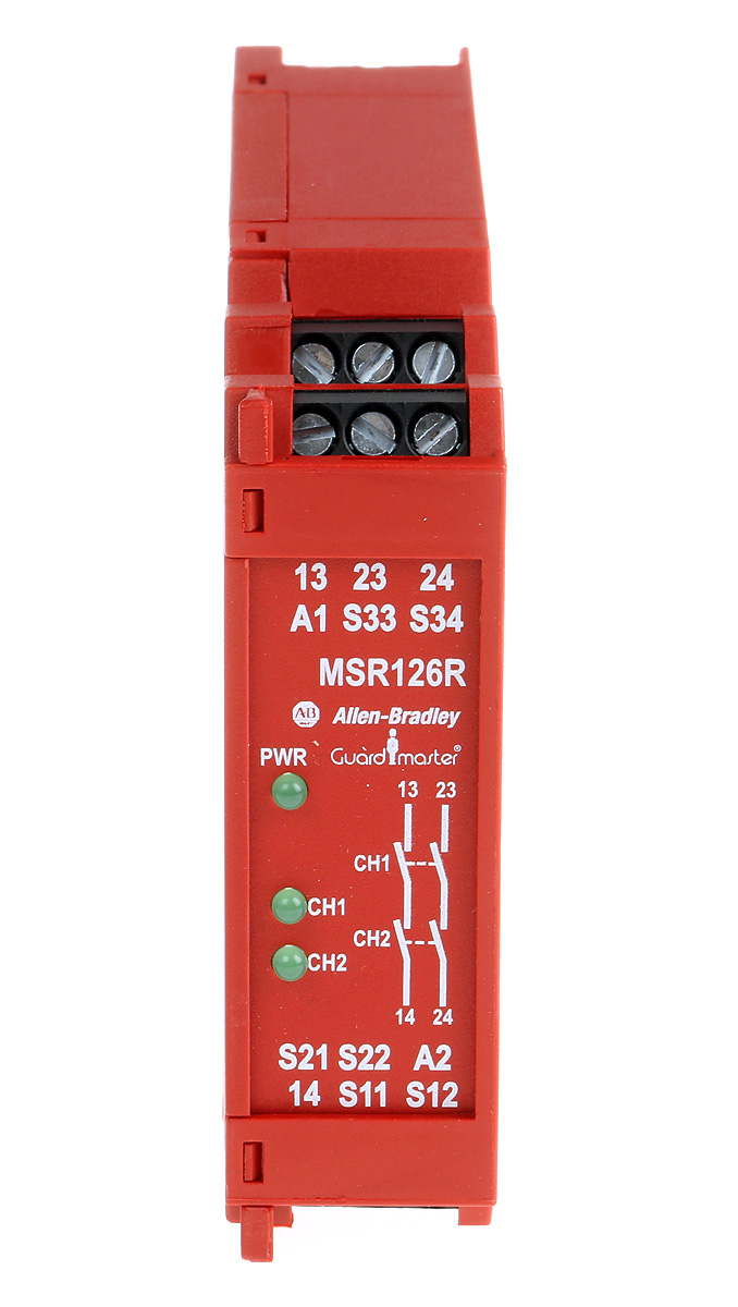 Allen Bradley 440R / MSR126R Safety Relay 24V ac/dc, Single Channel 2 Safety Contacts