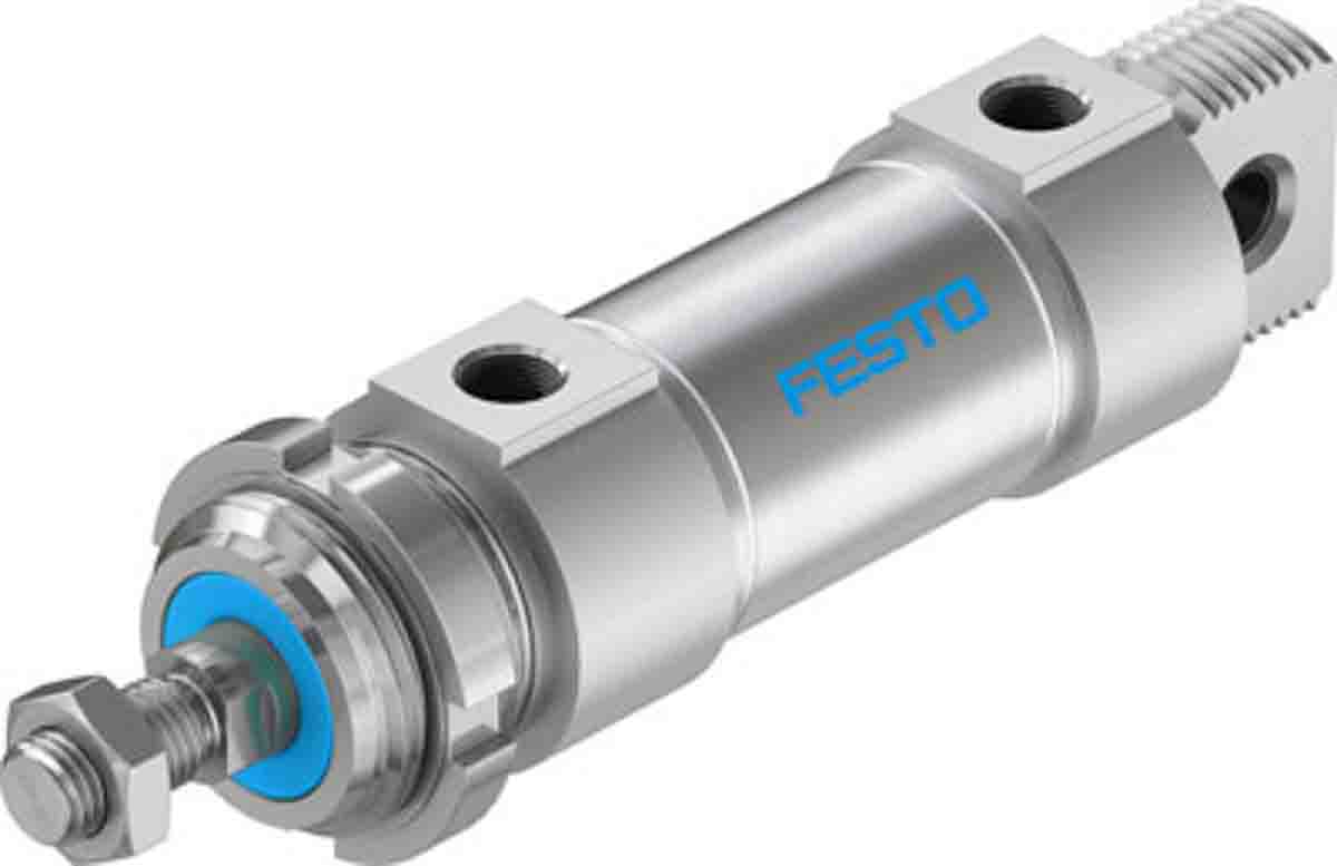 Festo 25 mm Pneumatic Piston Rod Cylinder - 195990 DSNU-40-25-P-A Series, Double Acting Acting