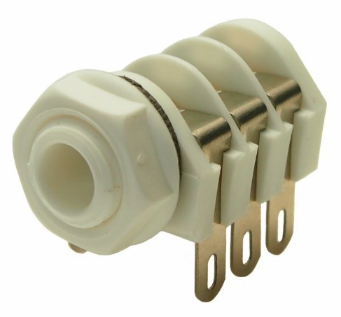 RS PRO Jack Plug 6.35 mm Panel Mount Stereo Type Jack Socket Socket 5A