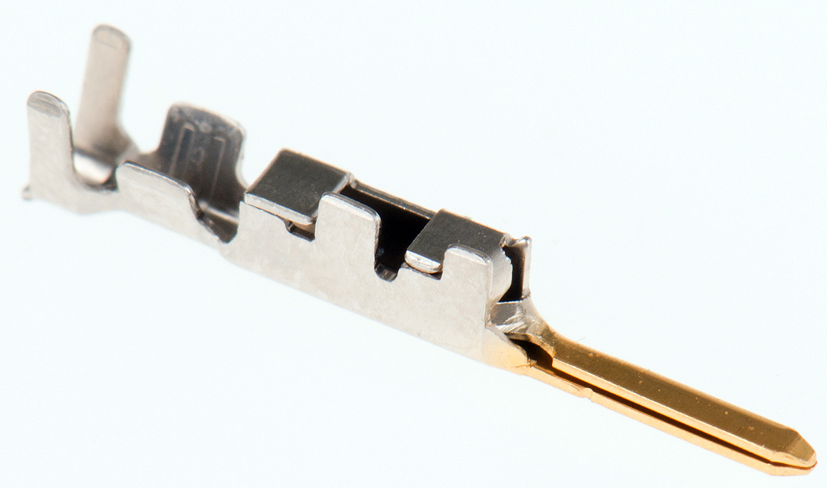 TE Connectivity Dynamic 1000 Series Male Crimp Terminal, 28AWG Min, 22AWG Max