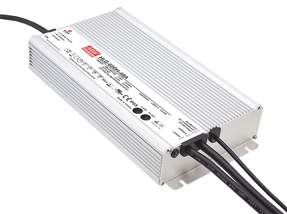 MEAN WELL LED Driver, 6 → 12V Output, 480W Output, 40A Output, Constant Voltage Dimmable