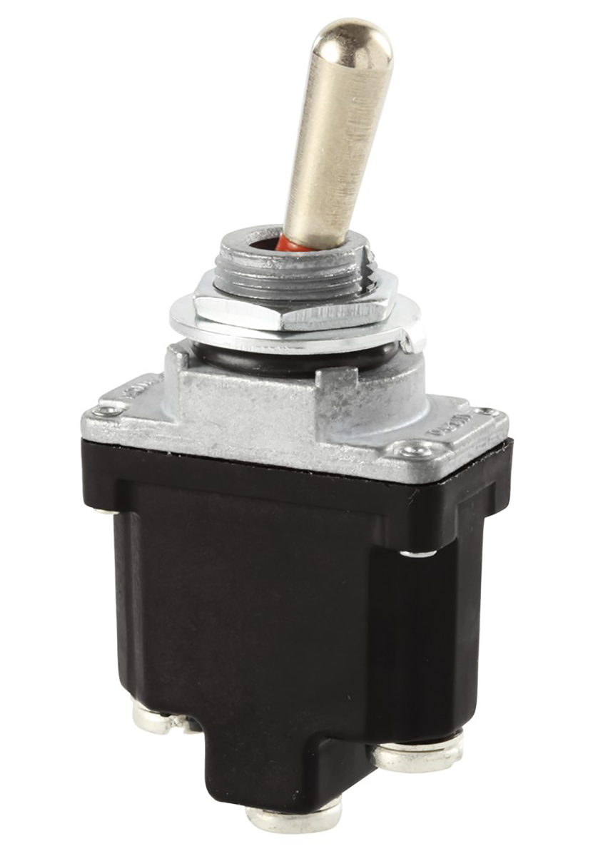 Honeywell Toggle Switch, Panel Mount, On-Off, SPST, Screw Terminal
