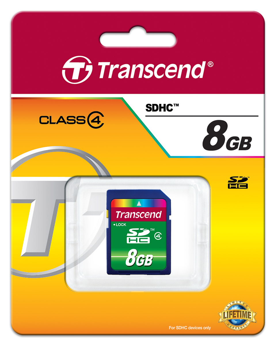 Transcend 8 GB SDHC SD Card, Class 4