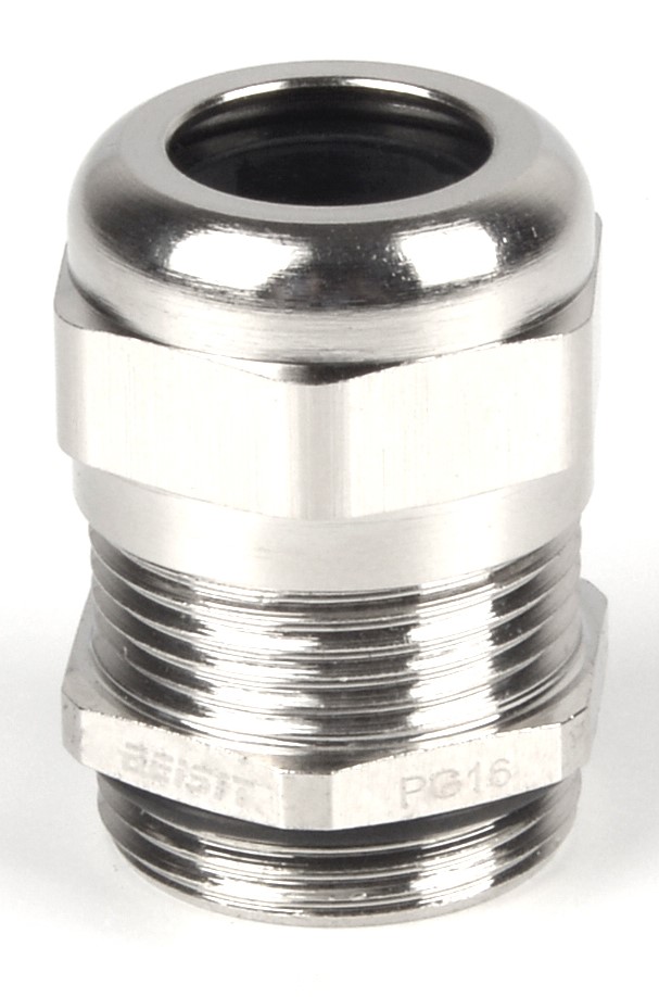 RS PRO Metallic Nickel Plated Brass Cable Gland, M25 Thread, 9mm min., 16mm max., IP68