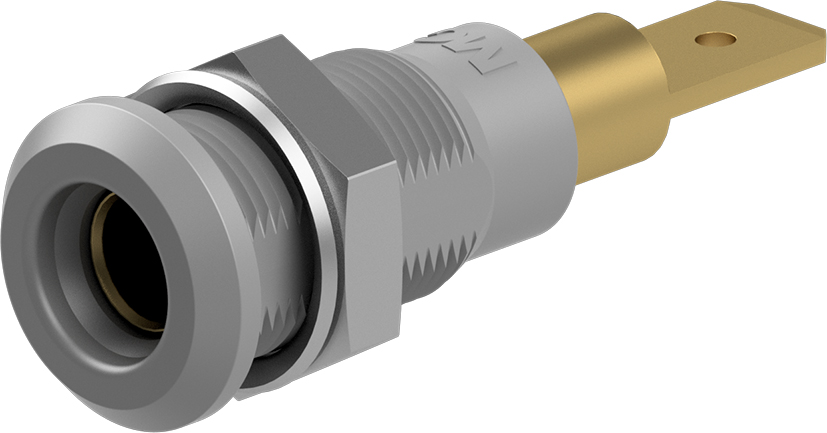 Staubli Grey Socket Test Socket, Tab Termination, 25A, 30V ac, Gold Plating