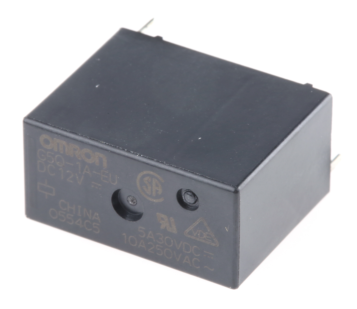 Omron PCB Mount Power Relay, 12V dc Coil, 10A Switching Current, SPST