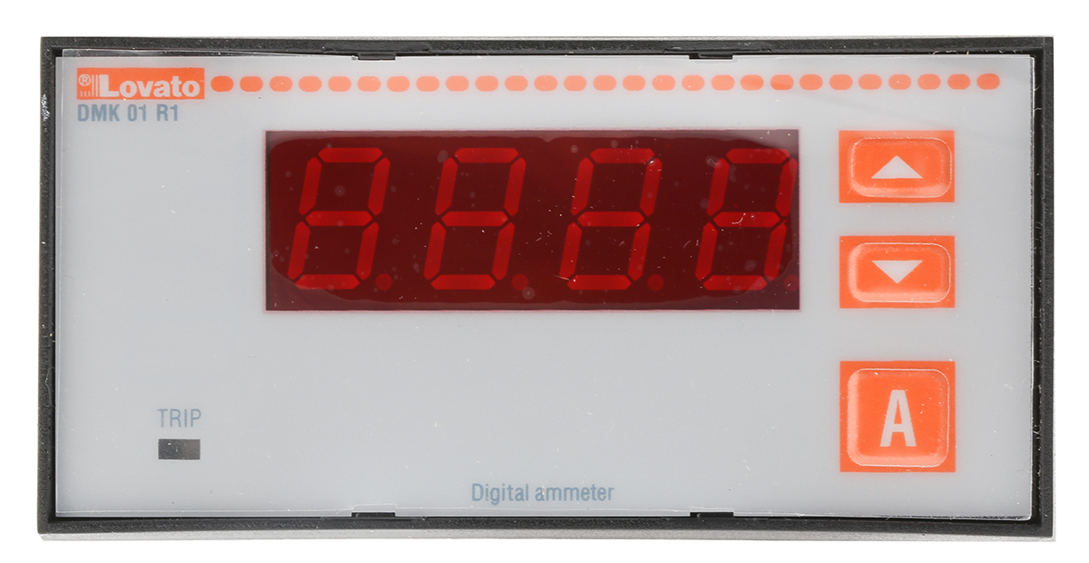 Lovato Digital Ammeter AC, 45mm x 91mm, ±0.5 %