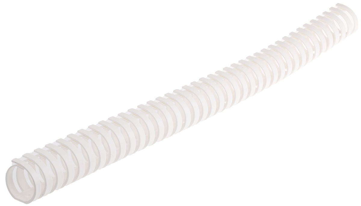 HellermannTyton HelaDuct Flex30 White Slotted Flexible Panel Trunking - Flexible Slot, W34 mm x D36mm, L0.5m,