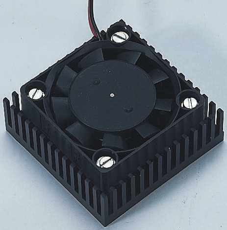 Fischer Elektronik Heatsink, Universal Square Alu with fan, 1.4K/W, 53.34 x 53.34 x 20mm, Conductive Adhesive