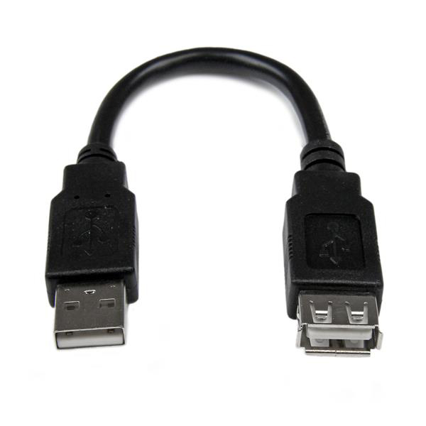 StarTech.com USB 2.0, Male USB A to Female USB A, 480Mbps, 150mm