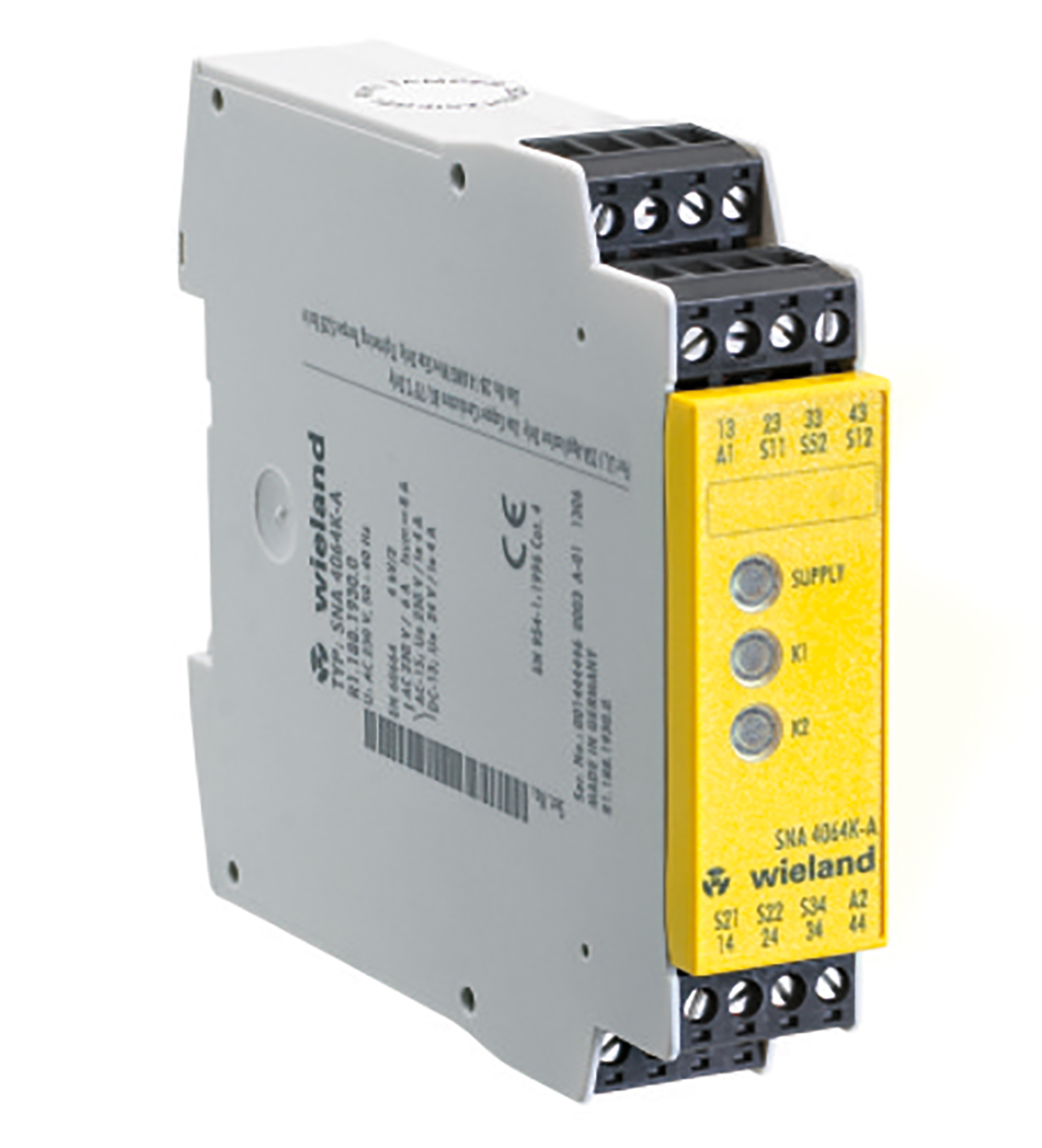 Wieland safeRELAY SNA 4043K 1 Auxiliary Contacts Safety Relay 115V ac, Dual-Channel 3 Safety Contacts