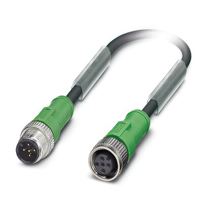 Phoenix Contact Male 5 way M12 to Female 5 way M12 Sensor Actuator Cable, 1.5 m