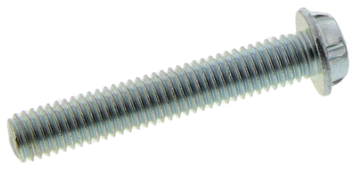 System Zero Zinc Plated Flange Button Steel Tamper Proof Security Screw, M5 x 30mm
