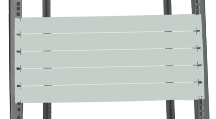 RS PRO Grey Steel Blanking Panel, 8U, 483 x 9mm