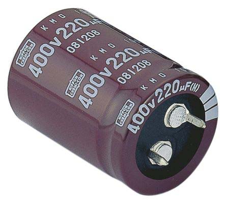 CHEMI-CON 220μF Aluminium Electrolytic Capacitor 250V dc, Snap-In - EKMQ251VSN221MP25S