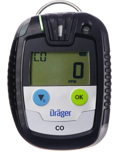 DRAEGER PAC6500 CO Portable Gas Detector for Carbon Monoxide Detection, Audible Alarm, ATEX Approved
