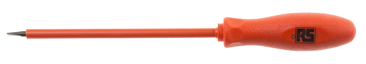 ITL Insulated Tools Ltd Slotted Insulated Screwdriver, 3 x 0.5 mm Tip, 100 mm Blade, VDE/1000V, 175 mm Overall
