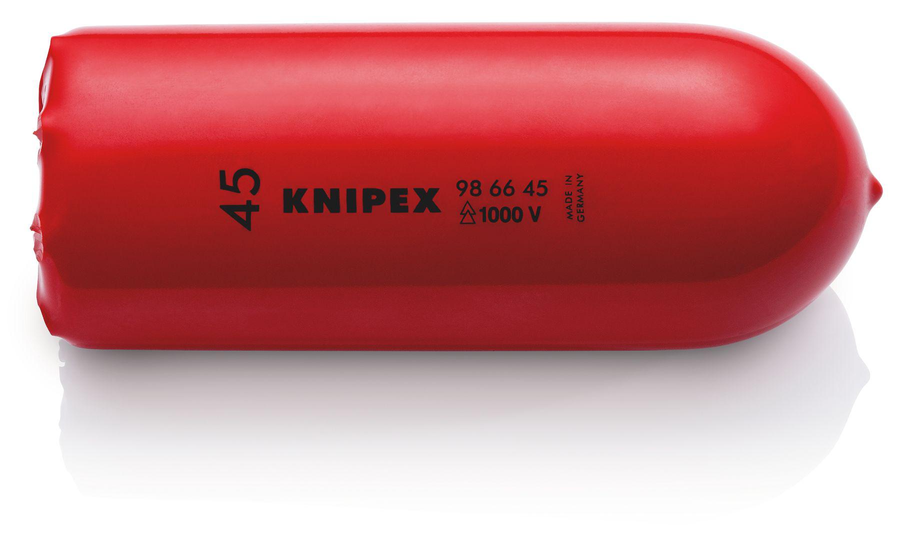 Knipex 130mm Black on Red Cable Cover in Plastic, 45mm Inside dia.