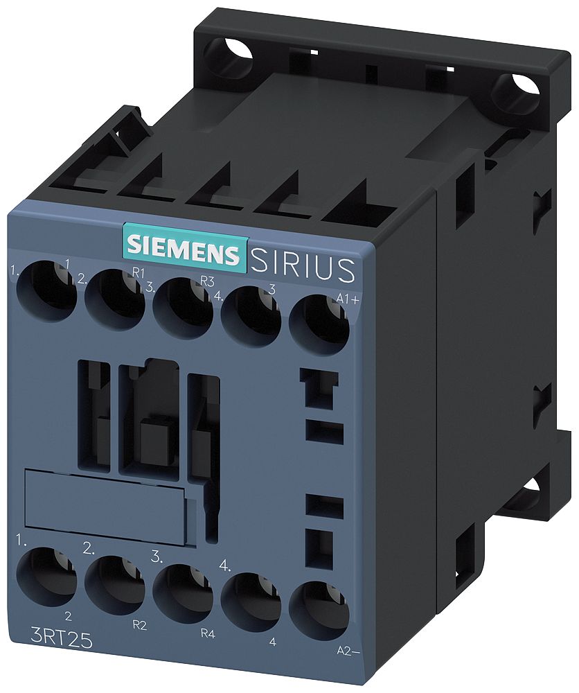 Siemens SIRIUS 3RT Size S00, 3RT25 Contactor, 24 V dc Coil, 4-Pole, 12 A, 5.5 kW, 2NO + 2NC, 400 V ac