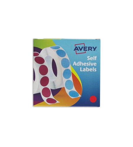 Avery Red Adhesive High Visibility Label Sheet, Pack of 1120EA