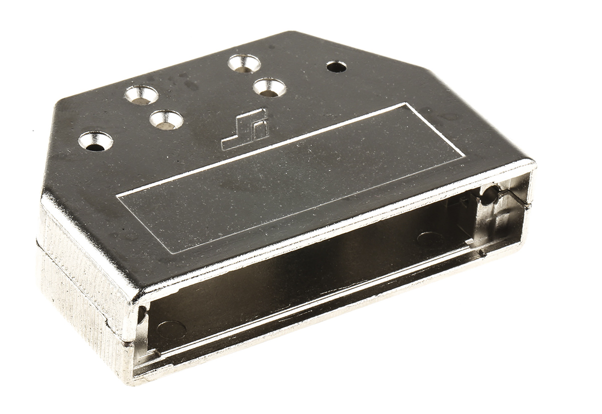 Amphenol FCI 8655MH Series Die Cast Zinc D-sub Connector Backshell, 50 Way, Strain Relief