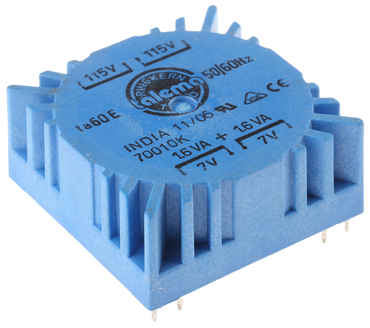 Nuvotem Talema 115 V ac, 230 V ac, 2 x 7V ac Toroidal Transformer, 3.2VA 2 Output